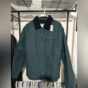 Old Navy Canvas Cozy Lined Barn Coat Green Pine Medium